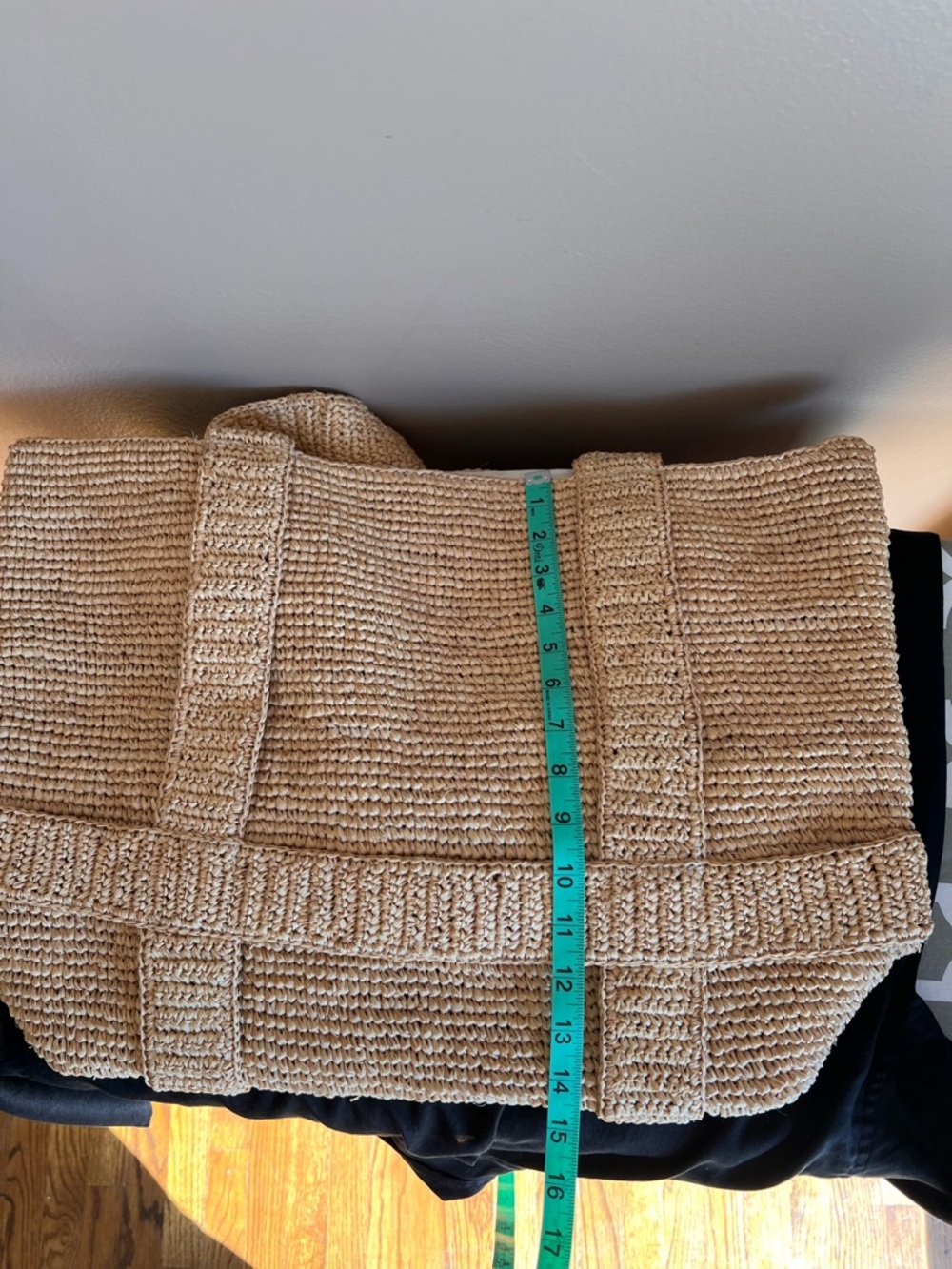 Hatattack Straw Tote Beach Bag - Natural Beige & Cream - Picture 6 of 9